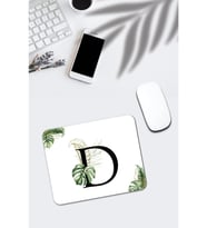 Tropik Desenli D Harfli Dikdörtgen Mouse Pad Uyumlu