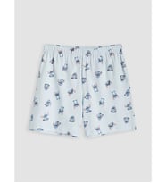 LCW Young Mavi Stitch Baskılı Kadın Şort Pijama Altı