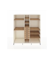 Kronos Dolap 10 Raflı 6 Çekmeceli 3 Askılı 220x59x243 Aytaşı-Çam/Çam