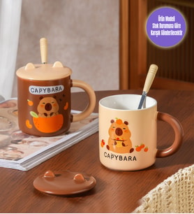 Tatlı Capybara Temalı Seramik Kupa