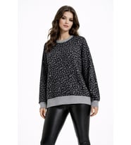 Kadın Yumoş Sıfıryaka Sweatshirt BGL-ST05318 (Füme)