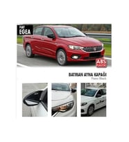 fiat egea hb-sedan plastik parlak siyah boyalı yarasa ayna kapağı