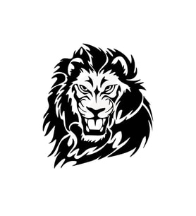 Aslan Tasarımlı Oto Sticker Siyah 20*17 Cm