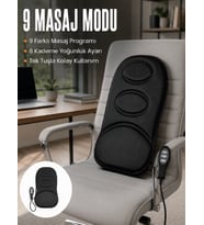 Motorlu Isıtmalı Masaj Minderi Masaj Modlu Ev, Ofis ve Araç Koltuk Pedi