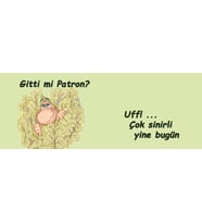 Gitti mi patron?  Çok sinirli yine bugün Hediye Kupa Love Bug-T
