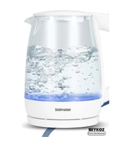GoldMaster Beykoz 2200 Watt Sussuz Ve Aşırı Isınma Emniyetli 1.7 Lt Işıklı Cam Kettle Su Isıtıcı