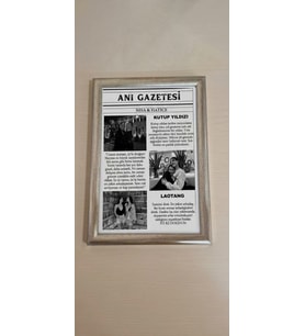 Anı Gazetesi Tasarımlı Fotoğraf Çerçevesi Arkadaşlık Tablosu