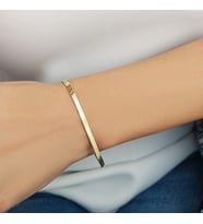 İTALYAN YASSI ZİNCİR BİLEKLİK GOLD RENK 925 AYAR GÜMÜŞ BİLEKLİK