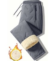 Ghassy Co. Unisex Çift Katman Ultra Termal Su ve Rüzgar Geçirmez Kayak Motorcu İçi Kürklü Pantolon  (Füme)