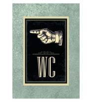 Wc Tabela Sol Taraf Retro Vintage Ahşap Poster