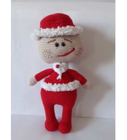 Yılbaşı Bonny Bebek Amigurumi Organik Oyuncak