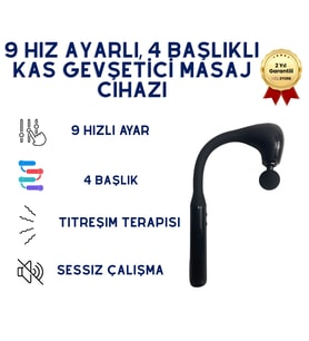 Çok Fonksiyonlu U Şekilli Sırt, Boyun, Omuz, Bacak İçin Derin Doku Tam Vücut Kas Rahatlatıcı Titreşimli Masaj Aleti