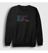 Presmono Unisex Siyah Select From Closet Developer Yazılımcı Sweatshirt 338801tt