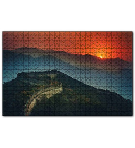 Cakapuzzle Günbatımı Çin Seddi  Puzzle Yapboz MDF (Ahşap) (120 Parça)