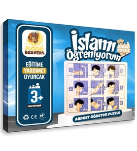 Moon Beavers İslamı Öğreniyorum Puzzle Serisi - 3 Kız Abdest