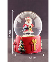 Sevgiliye Yeni Yıl Hediyesi 2023 Yeni Yıl Noel Baba Tasarımlı 9 cm Orta Boy Işıklı Kar Küresi