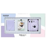 Instax mini 12 Lila Fotoğraf Makinesi 10'lu Film ve 28'li Mini Albüm Bundle Box