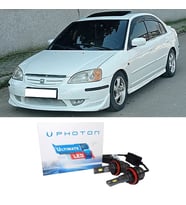 Honda Civic Vtec 1 ES7 Led Xenon Uzun Kısa Far Ampulü H4 Ultimate 9500 Lumens Yeni Seri Beyaz 2001-2004