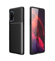 Xiaomi Redmi K40 Gaming Kılıf Karbon Silikon Case Kapak (Siyah)