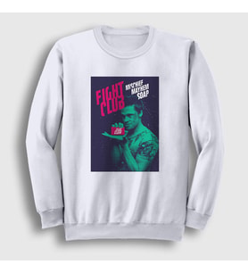 Presmono Unisex Beyaz Soap Film Dövüş Kulübü Fight Club Sweatshirt 244721tt