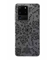 Samsung Galaxy S20 Ultra Kapak Nostalji Desen Tasarımlı Şeffaf Silikon Kılıf