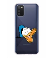 Samsung Galaxy A02s  Kapak Donald Duck Tasarımlı Şeffaf Silikon Kılıf