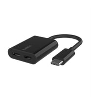 Belkin Connect Usb-C Ses Ve Şarj Çoklayıcısı (Kulaklık Adaptörü Ve Diğer Cihazlar İçin Pd Ile Hızlı (Çok Renkli)
