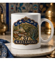 37 Kastamonu Osmanlı Motifli Premium Görünümlü Kupa