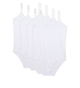 4 Adet İp Askılı Kadın Çıtçıtlı Body Beyaz