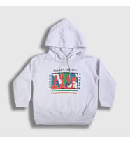 Presmono Unisex Çocuk Beyaz Vintage Talking Heads Kapüşonlu Sweatshirt 493968tt