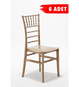6 Adet Soho Cappucino Sandalye / Balkon-Bahçe-Mutfak