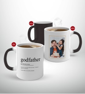 BK Gift Kişiye Özel Babalar Günü Hediyesi Fotoğraflı Sihirli Kupa Bardak-11 (Beyaz)