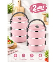 3 Katlı Sızdırmaz Yemek Termosu Sefer Tası Saklama Kabı