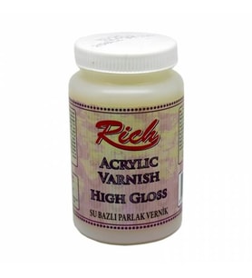 Rich Su Bazlı Vernik PARLAK (High Gloss Acrylic Varnish) 250 cc. 
