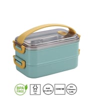Enjoy Eating Lunch Box Iki Katlı Paslanmaz Çelik Kolay Kilitlenir Sefer Tas