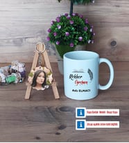 Rehber Öğretmen Kupa Bardak Beyaz ve Fotoğraflı Ahşap Anahtarlık Hediye (Model 1)