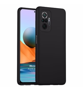 Microsonic Matte Silicone Xiaomi Redmi Note 10 Pro Max Kılıf Siyah