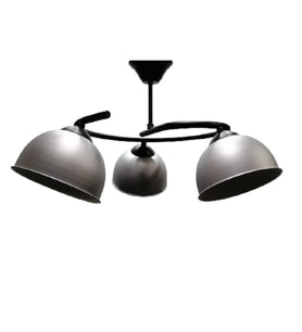 RİOLİGHT RETRO,RUSTİK,VİNTAGE SİYAH GÖVDE GRİ BAŞLIK 3XE27 DUYLU METAL SARKIT AVİZE