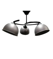 RİOLİGHT RETRO,RUSTİK,VİNTAGE SİYAH GÖVDE GRİ BAŞLIK 3XE27 DUYLU METAL SARKIT AVİZE
