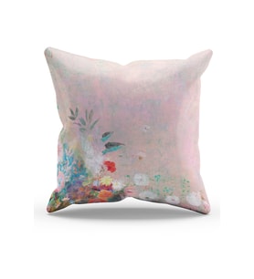 Moud's Çift Tarafı Baskılı Canvas Flower-3 Desenli Süet Kırlent Kılıfı