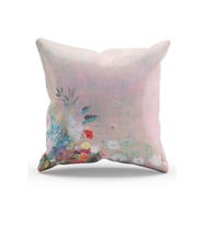 Moud's Çift Tarafı Baskılı Canvas Flower-3 Desenli Süet Kırlent Kılıfı