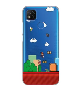 Xiaomi Redmi 9C / 10A Uyumlu Süper Mario Tasarımlı Şeffaf Telefon Kılıfı
