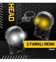 Skull Head Özel Tasarım Off Road Sis Lambası (Açma Kapama Gidonlu) 2 Adet