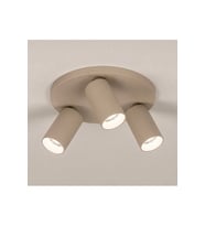 Üçlü 3’lü Yuvarlak LED Spot Avize Mat Bej Hareketli Başlıklı Tavan Spot GU10 OS RAM SLY VANIA LED Ampullü Led Spot Tavan Modern Avize