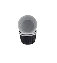 Cupcake Kalıbı Orta Boy Düz Renk  50*39 MM (100 Adet)  Siyah
