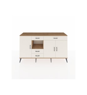 Kronos Konsol 4 Raflı 4 Çekmeceli 3 Kapaklı 176x59x99 Çam-Aytaşı