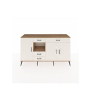 Kronos Konsol 4 Raflı 4 Çekmeceli 3 Kapaklı 176x59x99 Çam-Aytaşı