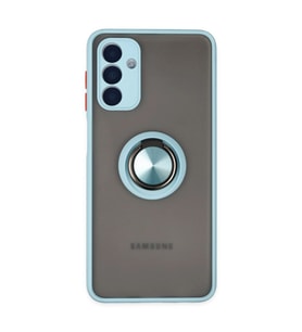 Samsung Galaxy A04s Kılıf Montreal Yüzüklü Silikon Kapak - Buz Mavi