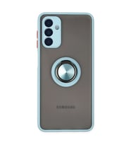 Samsung Galaxy A04s Kılıf Montreal Yüzüklü Silikon Kapak - Buz Mavi