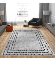 Eliana Home Dijital Baskı Yıkanabilir Kaymaz Taban Salon Halısı Ve Yolluk LNA0812-FNL21 (Gri)